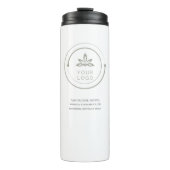 Voeg uw Logo en Van de Tekst Bedrijfs Bedrijf toe Thermosbeker (Voorkant)