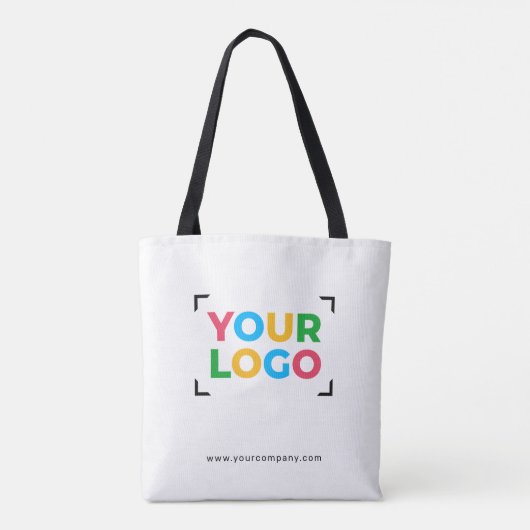 Voeg uw Logo en website toe Eenvoudige promotiewit Tote Bag (Achterkant)