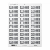 Voeg uw Logo Faux Silver Metal Adres toe Etiket (Full Sheet)