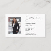 Voeg uw Logo Foto QR White Simple Professional toe Visitekaartje (Voorkant)