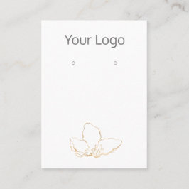 Voeg uw Logo Gold Floral Oorring Display Kaart toe Visitekaartje
