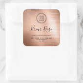 Voeg uw Logo Gold Foil-etiket toe Vierkante Sticker (Tas)