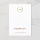 Voeg uw Logo haarklemtoon wit toe Visitekaartje (Achterkant)