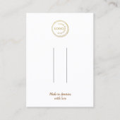 Voeg uw Logo haarklemtoon wit toe Visitekaartje (Voorkant)