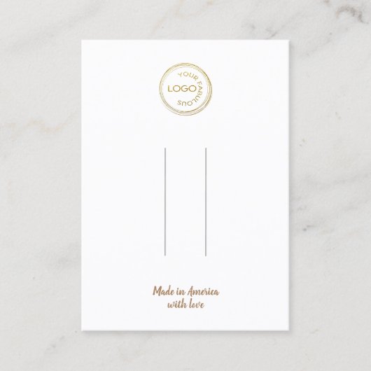 Voeg uw Logo haarklemtoon wit toe Visitekaartje (Voorkant)