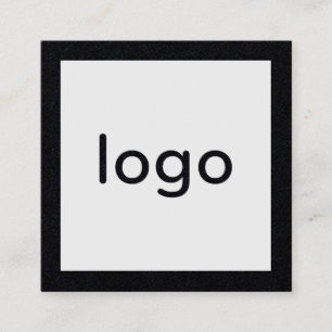 Voeg uw logo handgemaakt, robuust zwart kraftpapie vierkante visitekaartje