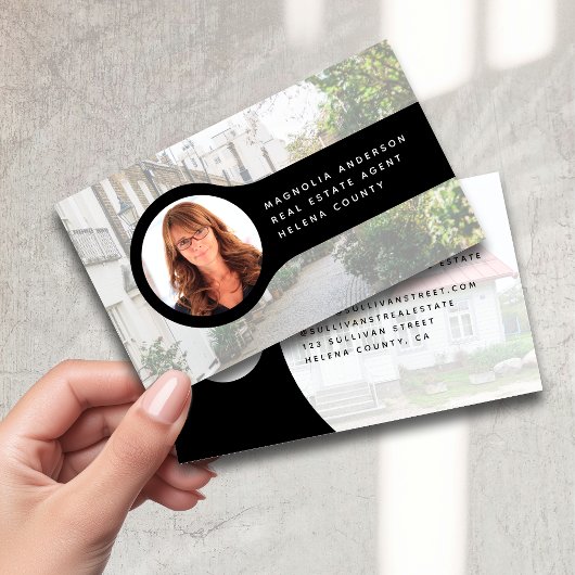 Voeg uw Logo-headfoto toe - Estate Agent Visitekaartje