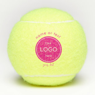 Voeg uw logo herec company club logo pink toe tennisballen