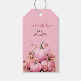Voeg uw logo Herfst thema label toe voor zelfgemaa Cadeaulabel