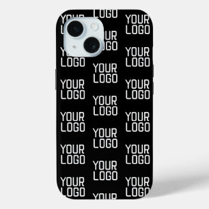 Voeg Uw Logo Herhalend Patroon Bewerkbare Sjabloon iPhone 15 Case