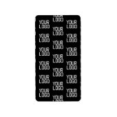 Voeg Uw Logo Herhalend Patroon Bewerkbare Sjabloon Etiket (Voorkant)