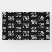 Voeg uw logo herhalend patroon bewerkbare sjabloon spandoek (Horizontaal)