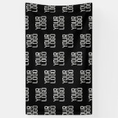 Voeg uw logo herhalend patroon bewerkbare sjabloon spandoek (Verticaal)