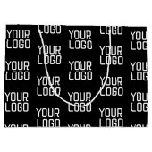 Voeg uw logo herhalende patroon bewerkbare sjabloo groot cadeauzakje (Achterkant)