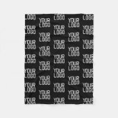 Voeg uw Logo Herhalingspatroon bewerkbare Sjabloon Fleece Deken (Voorkant)