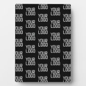 Voeg uw Logo Herhalingspatroon bewerkbare Sjabloon Fotoplaat (voorkant)