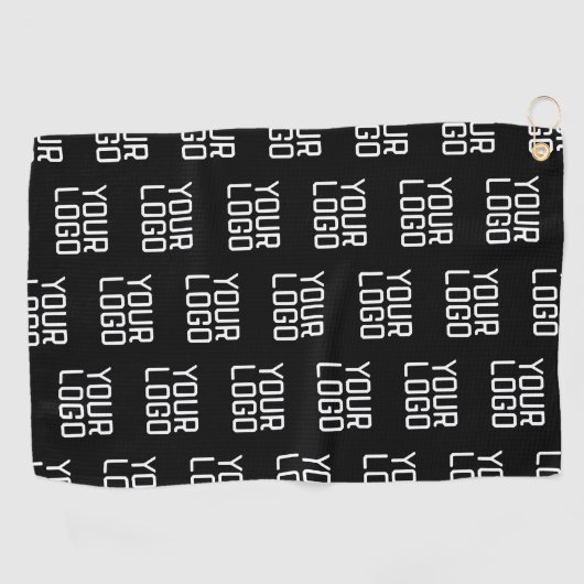 Voeg uw Logo Herhalingspatroon bewerkbare Sjabloon Golfhanddoek (Horizontaal)