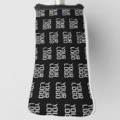 Voeg uw Logo Herhalingspatroon bewerkbare Sjabloon Golfheadcover (Draai 90)