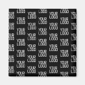 Voeg uw Logo Herhalingspatroon bewerkbare Sjabloon Magneet (Voorkant)