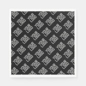 Voeg uw Logo Herhalingspatroon bewerkbare Sjabloon Servet (Voorkant)