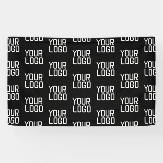 Voeg uw Logo Herhalingspatroon bewerkbare Sjabloon Spandoek (Horizontaal)