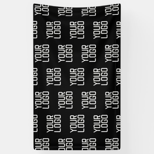 Voeg uw Logo Herhalingspatroon bewerkbare Sjabloon Spandoek (Verticaal)