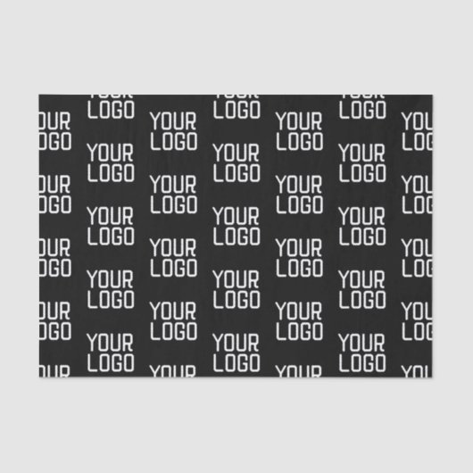 Voeg uw Logo Herhalingspatroon bewerkbare Sjabloon Tissuepapier (Voorkant)