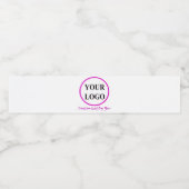 VOEG UW LOGO HIER TOE WATERFLES ETIKET (Enkel label)