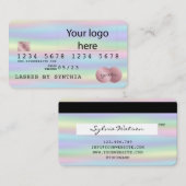 Voeg uw Logo Holograph Credit Kaart Hologram folie Visitekaartje (Voorkant / Achterkant)