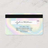 Voeg uw logo Holograph Modern Credit Kaart Style t Visitekaartje (Achterkant)