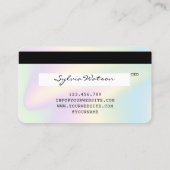 Voeg uw logo Holograph Modern Credit Kaart Style t Visitekaartje (Achterkant)