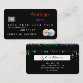 Voeg uw Logo Holograph Modern Credit Kaart toe Visitekaartje (Voorkant / Achterkant)