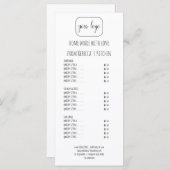 Voeg uw Logo Homemade Bakery Price List & Menu toe (Voorkant / Achterkant)