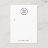 Voeg uw Logo Hoop Earring Display Kaart Contactkaartje (Voorkant)