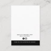 Voeg uw Logo Hoop Earring Display Kaart Contactkaartje (Achterkant)