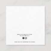 Voeg uw Logo Hoop Earring Display Kaart toe Contactkaartje (Achterkant)