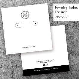 Voeg uw Logo Hoop Earring Display Kaart toe Contactkaartje