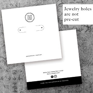 Voeg uw Logo Hoop Earring Display Kaart toe Contactkaartje