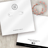 Voeg uw Logo Hoop Earring Display Kaart toe Contactkaartje