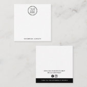 Voeg uw Logo Hoop Earring Display Kaart toe Contactkaartje (Voorkant / Achterkant)