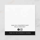 Voeg uw Logo Hoop Earring Display Kaart toe Contactkaartje (Achterkant)