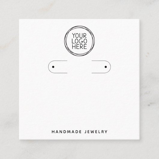 Voeg uw Logo Hoop Earring Display Kaart toe Contactkaartje (Voorkant)