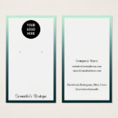 Voeg uw Logo-houder een Blauwgroen Ombre toe Visitekaartje (Voorkant /achterkant)