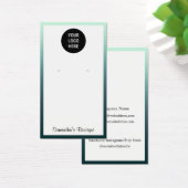 Voeg uw Logo-houder een Blauwgroen Ombre toe Visitekaartje (Bureau)