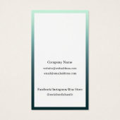 Voeg uw Logo-houder een Blauwgroen Ombre toe Visitekaartje (Achterkant)