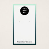 Voeg uw Logo-houder een Blauwgroen Ombre toe Visitekaartje (Voorkant)