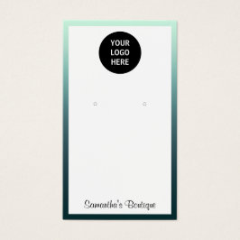 Voeg uw Logo-houder een Blauwgroen Ombre toe Visitekaartje