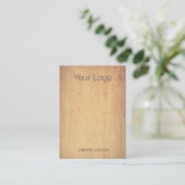 Voeg uw Logo Hout-beeldscherm Kaart toe Visitekaartje (Staand voorkant)