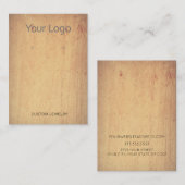Voeg uw Logo Hout-beeldscherm Kaart toe Visitekaartje (Voorkant / Achterkant)