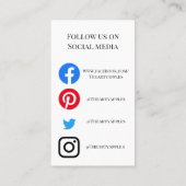 VOEG UW LOGO-juwelen CARE CARDS Small UK floral Visitekaartje (Achterkant)